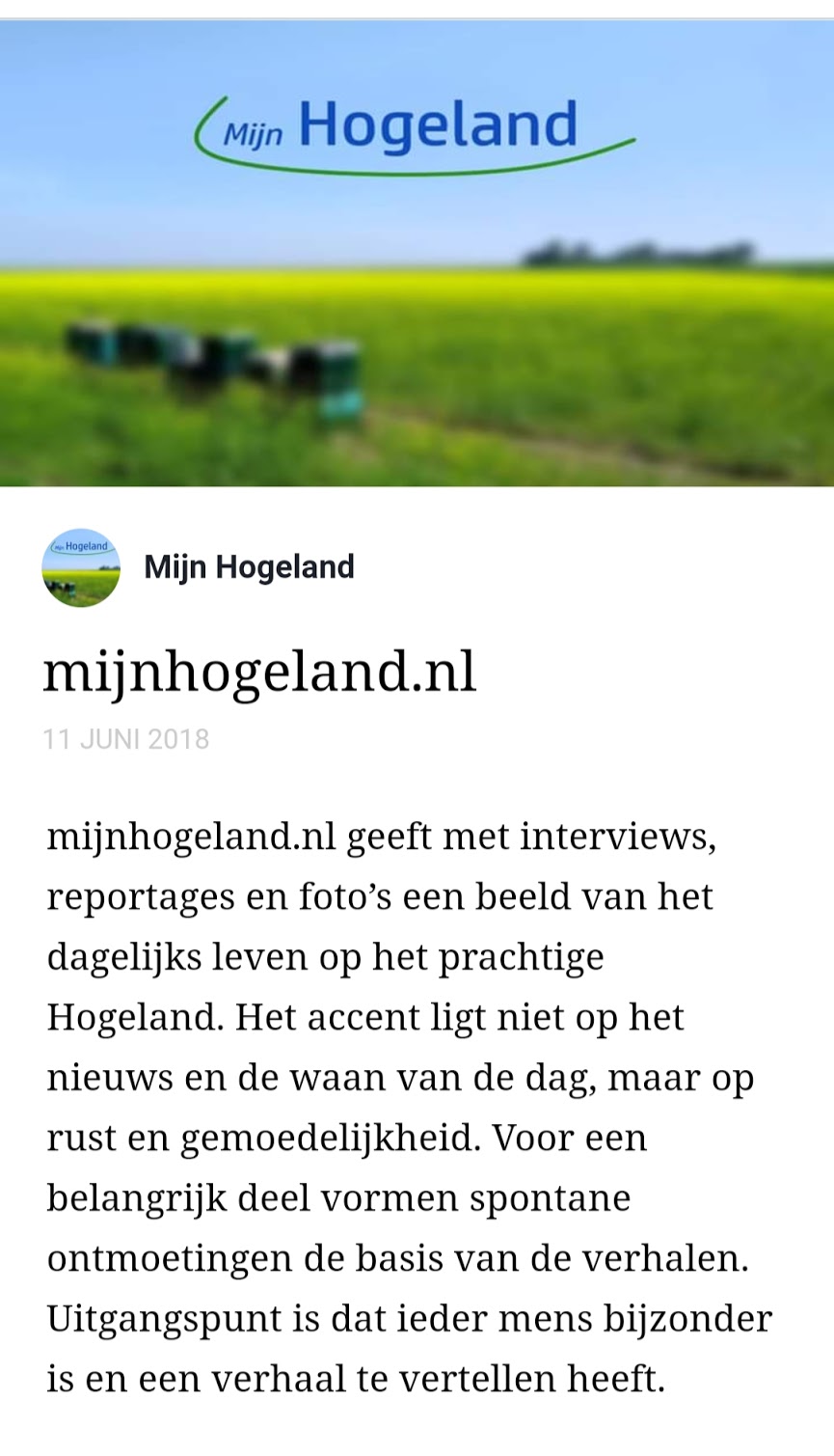 Verhaal op mijnhogeland.nl